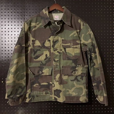 Vtg Pointer Brand Camo Jacket Mens Medium ? Coat Camo Chore USA Military Hunting - Image 1 of 4