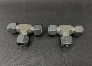 Tylok 1/2" x 1/2"x1/2" OD Tube Union Tee Compression Fitting 316s LOT of 2 - Picture 1 of 6