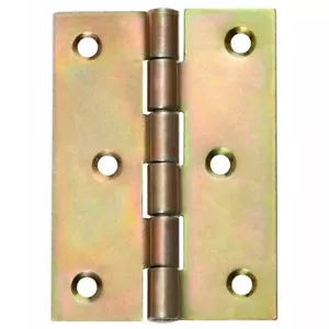 8x Gerollte Scharniere 80 x 61 mm halbbreit Gelb Verzinkt - Bild 1 von 3