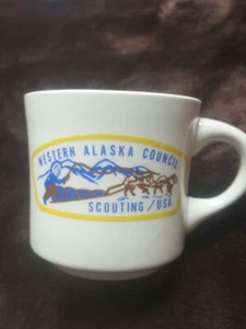 Vintage Ceramic Coffee Cup Mug Western Alaska Council Scouting USA Boy Scouts - Picture 1 of 5