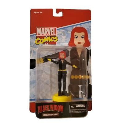 Marioneta de madera Black Widow Marvel Comics Entertainment Earth - NUEVA Foto 1 de 3