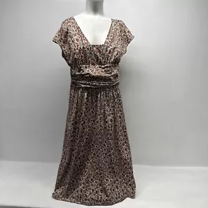 Max Mara Weekend Dress Midi Faux Wrap Deep V Neck Cotton Floral Cream Size XL - Picture 1 of 8