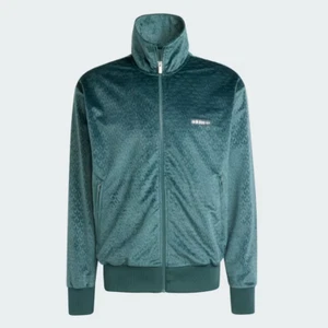 adidas Originals Monogram Plush Velour Track Top Jacket  IZ2546 - Picture 1 of 9