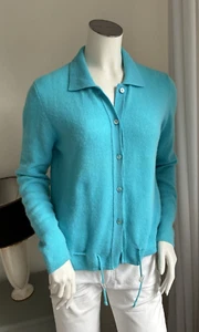 JOE TAFT (Repeat Gruppe) Cardigan Strickjacke 100% Cashmere Kaschmir 40 türkis - Bild 1 von 8