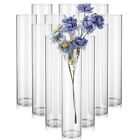 16 Inch Clear Glass Cylinder Vases, Diameter 4 Inch Height 16 Inch Flower Vas...