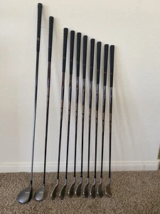 Ginty HEAVY GOLF CLUBS XL (+3") 3-PW Bubble Shaft / Big Ben Driver & 7 Wood Nice - Picture 1 of 10