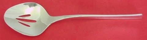 Vision by International Sterling Silver Serving Spoon Pierced Orig 9 1/8" Modern Cover