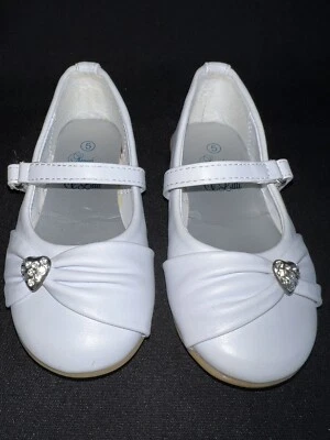 Zapatos de vestir Swea Pea & Lilli Bella marfil estrás tacón bajo niñas talla 5 niño pequeño Foto 1 de 4