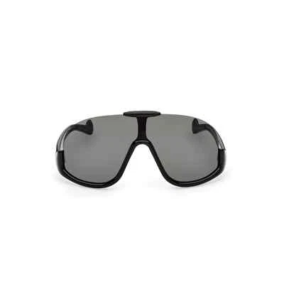 Moncler Visseur ML0230 01A Negro Escudo Medio Borde Gafas de Sol Marco 142-125 Foto 1 de 4