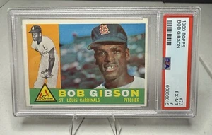 1960 Topps #73 Bob Gibson of the St. Louis Cardinals PSA Graded 6 EX-MT - Picture 1 of 2