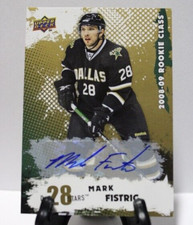 Signed 2008-09 Upper Deck Rookie Class Dallas Stars  #6 Mark Fistric Rookie Card