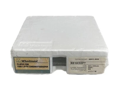 (25) Gel de sílice cromatografía WHATMAN TLC KC18 uniplatos 20x20 cm 4801-800 Foto 1 de 3