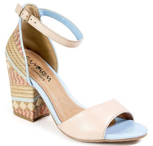French Blu Twilight Block Heel Sandal Blue US 9, EUR 39 NIB $119 - Picture 1 of 2