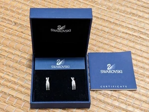 Original Swarowski Ohrclips/Ohr-Clips/Ohrringe/Ohr-Ringe Strass Silber/Weiß - Bild 1 von 7