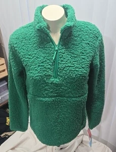 Wondershop Kids Matching Family Half-Zip Sherpa Pullover Green 14, XL - Picture 1 of 6