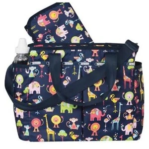 LeSportsac Ryan Diaper Baby Bag Zoo Animals - Picture 1 of 6