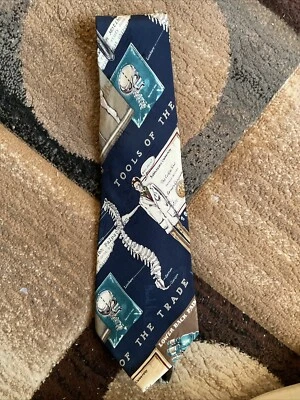 Corbata para hombre Nicole Miller 1995 tema médico 100 % seda Foto 1 de 4