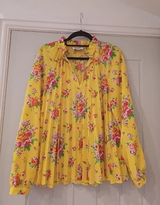 & Other Stories UK 10 EUR 38 Yellow Floral Print Long Sleeve Blouse RRP £69 - Picture 1 of 12