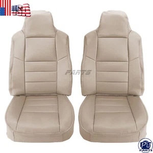 For 2003 2004 2005 2006 Ford F250 F350 Lariat Super Duty Front Seat Covers Tan - Picture 1 of 21