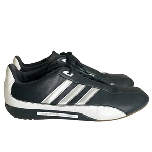 Size 9.5 - Adidas Porsche Design Black White & Silver Driving Walking Mens Shoes - Picture 1 of 16