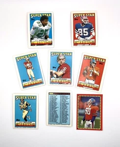 Lote de pegatinas de fútbol Topps 1988 (75+) relé, arroz y montana - Imagen 1 de 3