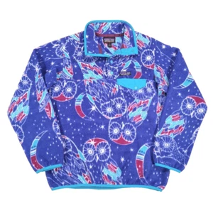 Suéter Pullover Patagonia Synchilla Snap-T Para Mujer Pequeño, Búho Trippy Polar - Imagen 1 de 7