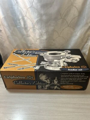 Vtg Calphalon Collection Edition 1 1/2 Qt Fondue Set 6 Forks Taiwan Z1901 1/2 - Image 1 of 4