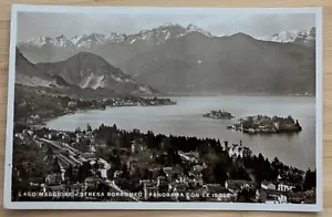 1933 RPPC Postkarte Panoramablick auf den Lago Maggiore, Stresa Italien - Bild 1 von 2