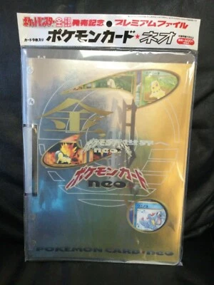 Pokemon Japanese Premium Neo Genesis 9 Card Set Promo Binder w/3 holo Brand New  - Image 1 of 4