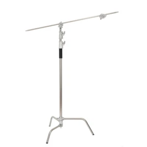 Verstellbarer Lampenhalter aus Edelstahl mit silbernem Verlängerungsarm - Bild 1 von 14