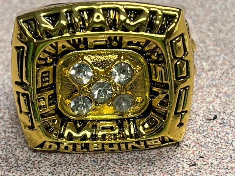 1984 MIAMI DOLPHINS DAN MARINO COMMEMORATIVE CHAMPIONSHIP RING SIZE 12 Cover