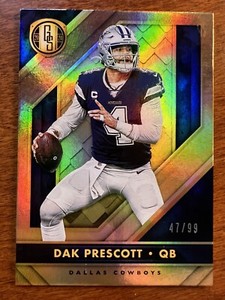 2020 Panini Gold Standard Dak Prescott Blue Holo #d 47/99 Cowboys