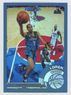2002-03 Topps Chrome Refractors Loren Woods Minnesota Timberwolves #37 - Image 1 of 2