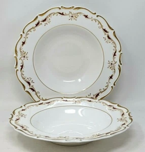 Royal Doulton Strasbourg 2 x 8 Inch Rimmed Soup Or Dessert Bowl 1st Quality - Picture 1 of 3