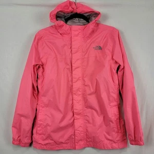 North Face HyVent Jacket Girls XL 18 Hooded Pink Windbreaker Shell Youth - Picture 1 of 12