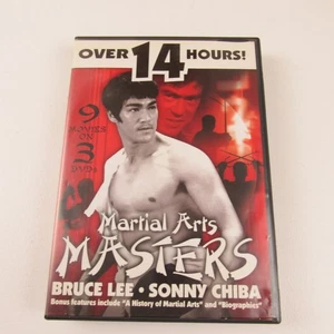 Martial Arts Masters 9 Movies 3 DVDs Bruce Lee Sonny Chiba Over 14 Hours - Picture 1 of 4