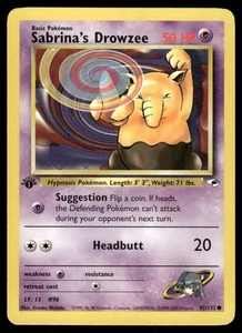 Pokemon Tcg Sabrina's Drowzee [1st Edition] #92 Pokemon Gym Heroes NM - Picture 1 of 2