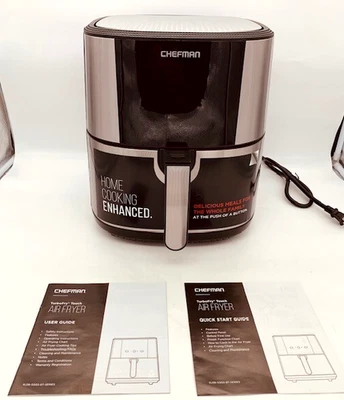 Chefman TurboFry Touch 8qt Air Fryer - Silver ~  RJ38-SQSS-8T-AM ~ NEW OPEN BOX - Image 1 of 4