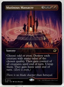 R 0314 Mutinous Massacre SURREAL SPACE BORDERLESS Edge of Eternities MTG Card - Picture 1 of 2