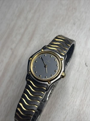 Reloj de cuarzo suizo Ebel Sport Wave 166901 18K bisel de acero para dama 23 mm gris Foto 1 de 4