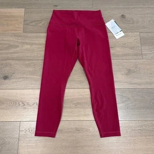 Leggings LULULEMON Melograno Wunder Train HR Tight 25" Contour Fit Active taglia 10 - Foto 1 di 13