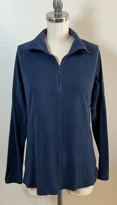 Columbia 1/4 Zip Fleece Stretch Pullover Top Women’s M Navy Lightweight Shirt - Image 1 of 4