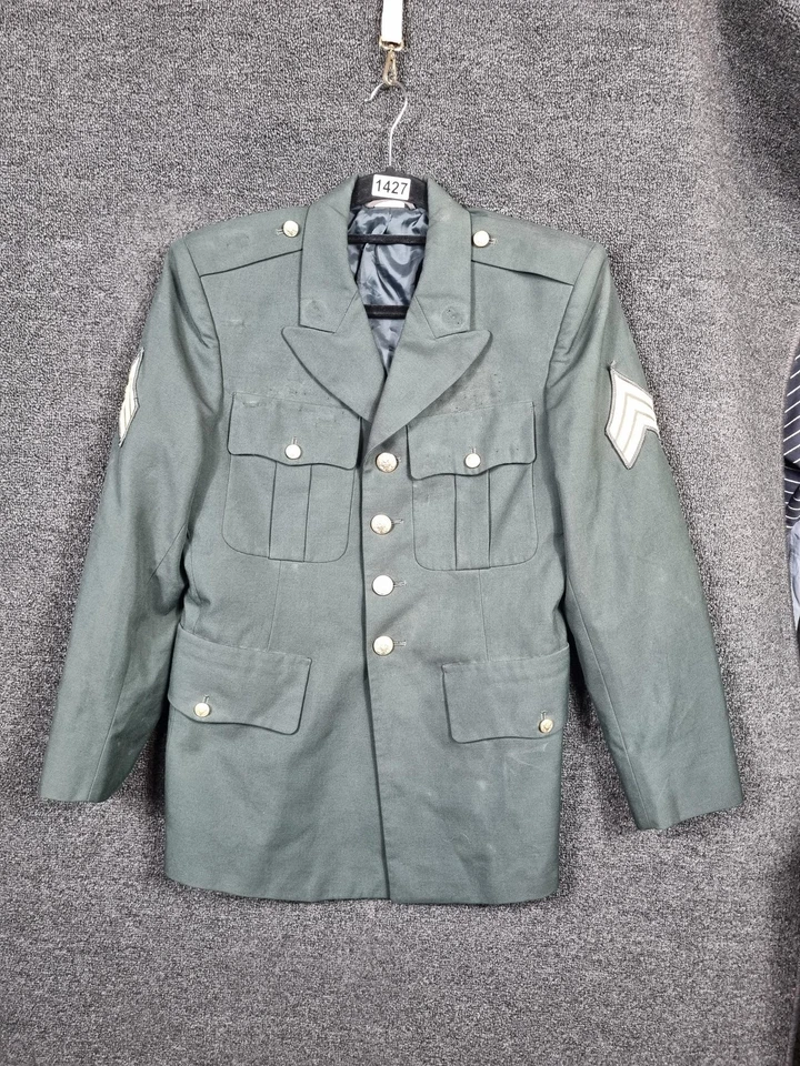 Vintage DSCP Coat Mens 38S Wool Polyester Dress Uniform Military Jacket 90s - Image 1 of 4