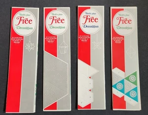 4 Pc. Coca-Cola DIY Holiday Decor Coke Promo Paper Ornament Kitschy Vtg MCM Star - Picture 1 of 10