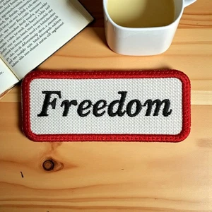 Freedom Embroidery Patch 3.52" X 1.52" - Picture 1 of 7
