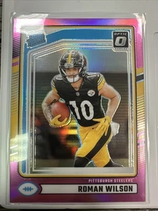2024 Donruss Optic Football Roman Wilson Pink & Silver - Bild 1 von 4