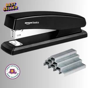Stapler with 1000 Staples, Office Stapler, 25 Sheet Capacity, Non-Slip,Black New - Picture 1 of 5