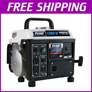 Portable Gas Generator 1200W Black/White - Picture 1 of 10