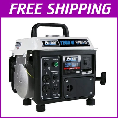 Portable Gas Generator 1200W Black/White - Image 1 of 4