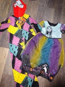girl LOT 2 items~ Nightmare before Christmas pajama & dress XS 4 / 5 - Picture 1 of 9